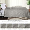 thumbnail image 4 of BNM Diamond Fleece Plush Fluffy Blanket, Throw, Platinum, 4 of 8