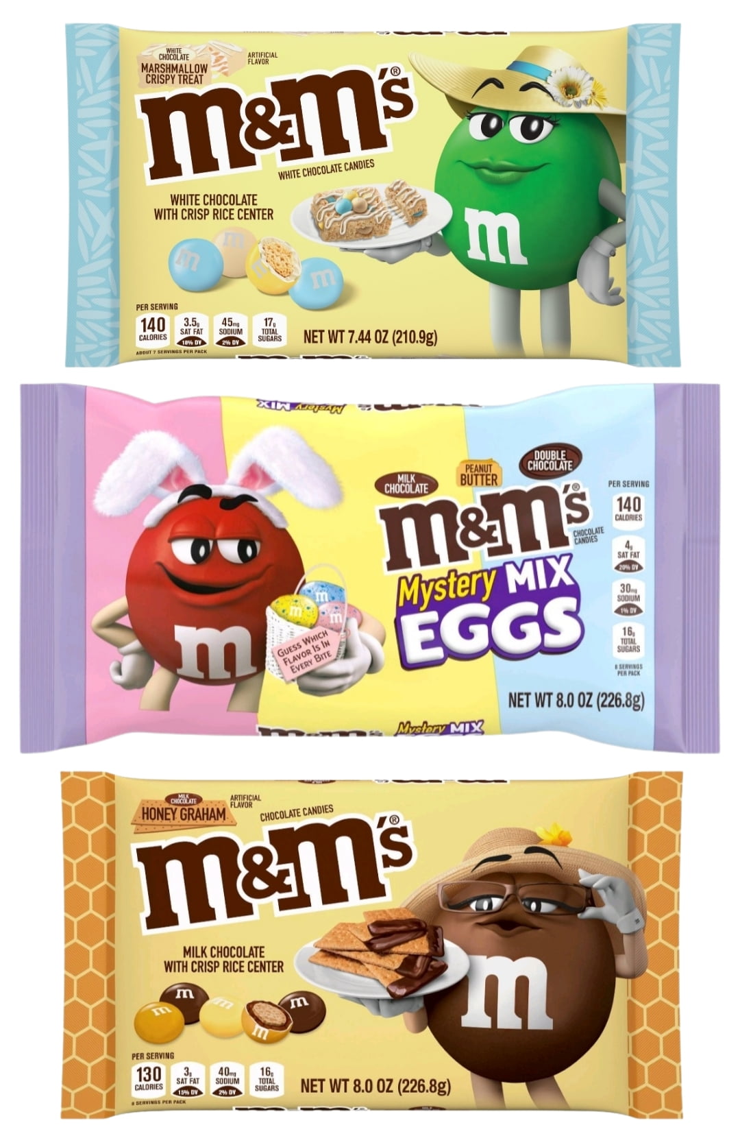 M&Ms Seasonal Candy Variety Pack, Mystery Mix Eggs, Marshmallow Crispy