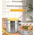 thumbnail image 6 of Pasta Pot with Strainer Insert 5qt,  Stainless Steel Pasta Cooker, Spaghetti Pot, Steamer Stock Pot with Lid, suitable for Various Stovetops, 6 of 6