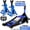 BLUE 3 Ton Heavy Duty+Stands, variant on 2/2.5/3 Ton Low Profile Floor Car Jack - 3 Ton Jack Stands+Tire Repair Kit+Wrench/Chock for SUV/Car/Truck
