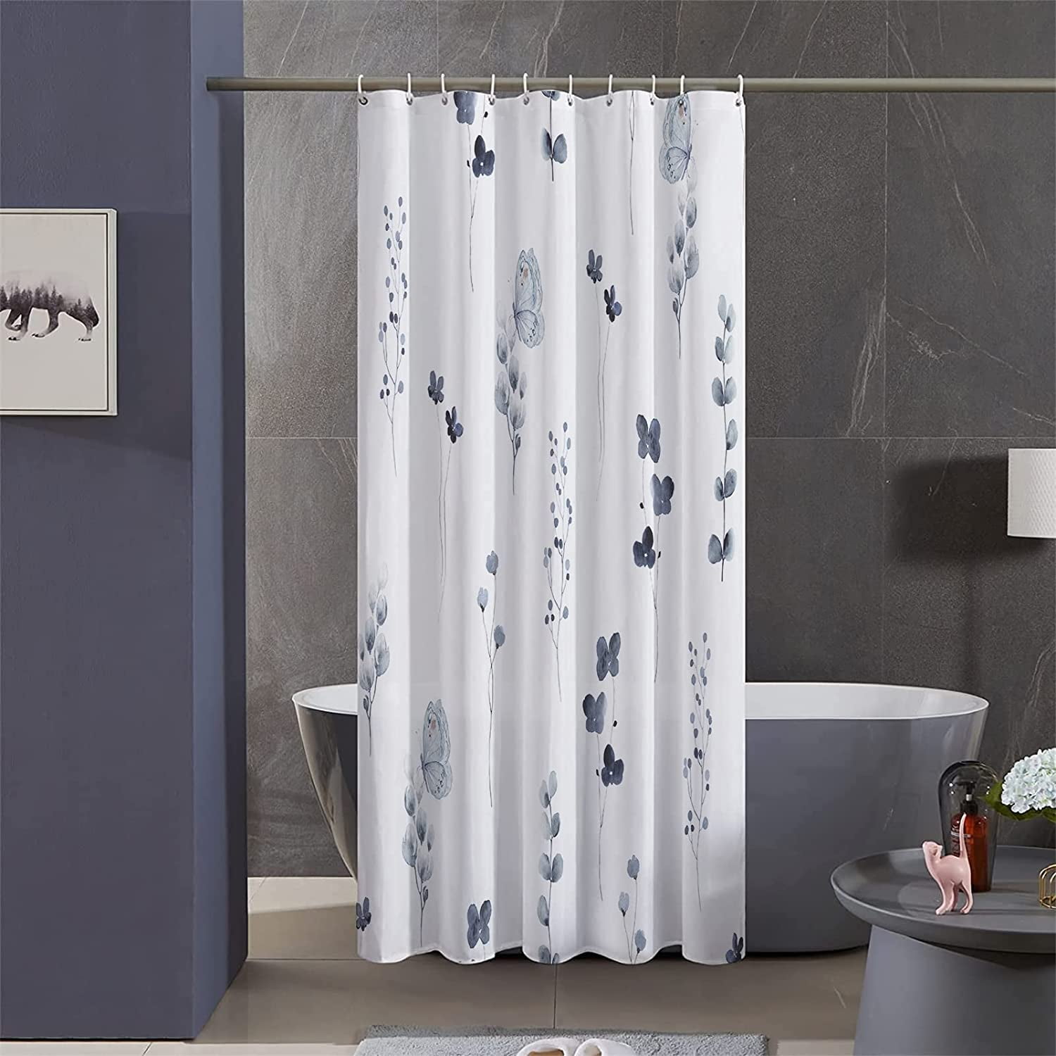 Stall Shower Curtain,36x72 inch RV Bathroom Shower Curtains Set with