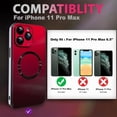 thumbnail image 6 of Matallic Glossy for iPhone 11 Pro Max Compatible with MagSafe Electroplating Metal Bumper Translucent Matte Shockproof Protective Classic Case-Red, 6 of 12