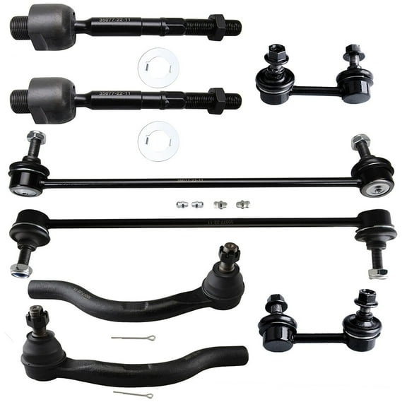 SCITOO 8pcs Suspension Kit Front Outer Inner Tie Rod Ends Sway Bar Links Fit For 2013-2019 For Acura ILX 2012-2015 For Honda Civic