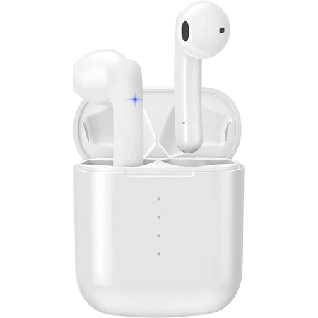 MOREFYOU Bluetooth 5.0 IPX8 Waterproof Wireless Earbuds with Charging Case, Black