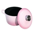 thumbnail image 3 of Flavehc Dutch Oven Pot with Lid 1.8 qt Cast Iron Dutch Oven for Bread Baking Pink Enameled Cast Iron Rice Pot with Handels, 3 of 8