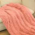 thumbnail image 5 of Anhility Faux Fur Blanket Fluffy Throw Blankets for Couch & Bed, Cozy Fuzzy Blanket 51.18x62.99in, Super Soft Warm Lightweight Throw Blanket for Travel Camping, Red Bean, 5 of 6