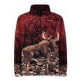 thumbnail image 1 of Men's Women's Sweater Jacket Full Zip Fleece Moose Wildlife Sweatshirt Wildkind, 1 of 7
