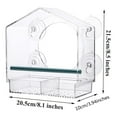 thumbnail image 5 of Acrylic Bird Feeder Window Mount Weatherproof with Shield Roof Drain Holes, 5 of 9