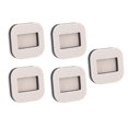 thumbnail image 2 of 5 Pcs Felt Caster Cup Rectangle Concave Office Chair Roller Fixing Pad Furniture Wheel Caster Cup for Hardwood Bean Color, 2 of 5