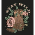 thumbnail image 2 of Vintage Country Stay Wild Long Sleeve Adult Hooded Sweatshirt-XXL-Black, 2 of 6