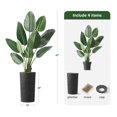 thumbnail image 3 of Artificial Tree in Geometric Spiral Pattern Planter, Fake of Paradise Silk Tree for Indoor and Outdoor Home Decoration - 67" Overall Tall (Plant Pot Plus Tree), 3 of 6
