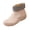 Beige, variant on Women’s Waterproof Short Rain Boots, Knitted Cuff Fleece Lined Ankle Rubber Shoes, Non Slip Lace Up Lightweight Garden Footwear Black 6.5(38)