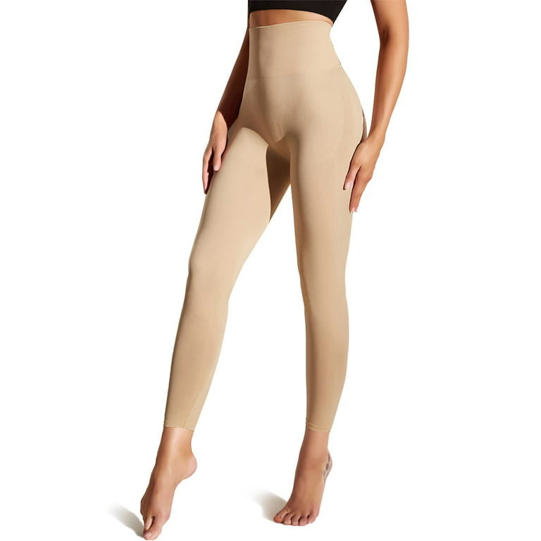 Suprenx Women's Seamless High Waist Firm Tummy Control Shapewear Compression  Leggings Butt Lift Thigh Slimmer Pants 