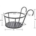 thumbnail image 5 of Rail Planters Hanging Railing Plant Holder Stand,Black Flower Pot Basket for Fence Patio Deck Planter Outside and Indoor,1Pack, 5 of 7