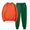 Orange, variant on Lilgiuy Women's 2 Piece Outfits Fall Long Sleeve Round Neck Pullover Tops Elastic Drawstring Pants Leisure Sweatsuit Sets for Cold Weather