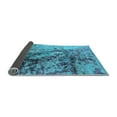 thumbnail image 2 of Ahgly Company Indoor Square Oriental Light Blue Industrial Area Rugs, 5' Square, 2 of 4