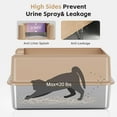 Enclosed Stainless Steel Cat Litter Box with High Side, XLarge Litter