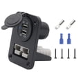 thumbnail image 1 of figatia Double USB Charger Plug Socket Panel 12-24V 50Amp for Boat Buses Sturdy, 1 of 9