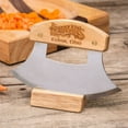 thumbnail image 2 of Lehman's ULU Crescent Rocker Knife, 6 inch Curved Stainless Steel Blade Chops and Minces Salad, Fruit, Vegetables and Herbs, 2 of 5