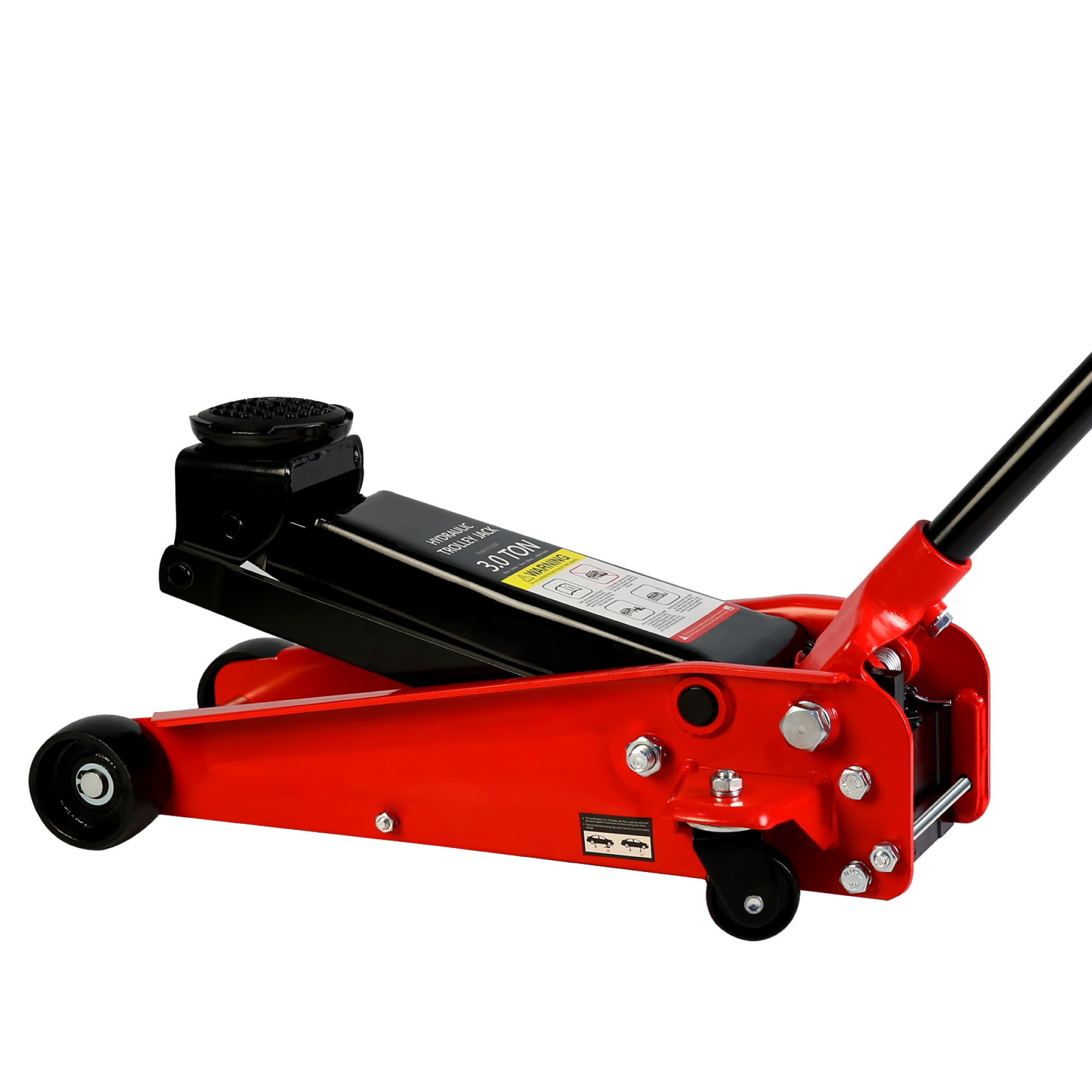 3 Ton / 6600 LBS Low Profile Floor Jack, Heavy Duty Steel Hydraulic Floorjack Racing Floor Jack with Dual Piston Quick Lift Pump, Lifting Range 3.3