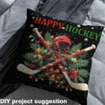 thumbnail image 2 of Homewish Teens Happy Hockey 01, Red Sports Helmet Room Decor Fabric by the Yard, Western Christmas Festival Sewing Fabric, Luxury Bedroom Decor, 2 of 6