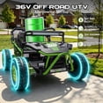 thumbnail image 5 of 36V Electric Ride On Car with 2 Seats, SHINPT Powered Ride on Toy for Big Kids Aged 6+, Kids Ride on Car with Rear Wheel Spring Suspension, Bluetooth, Music, 2x200W Motor, Kids Electric Vehicle, 5 of 8