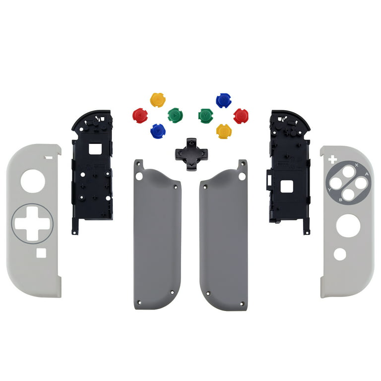 eXtremeRate SFC SNES Classic EU Style Joycon Handheld Controller Housing  (D-Pad Version) Colorful Buttons, Replacement Shell Case for Nintendo  Switch