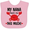 thumbnail image 3 of Inktastic Nana Loves Me Grandson Boys or Girls Baby Bib, 3 of 4