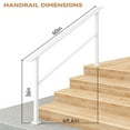 thumbnail image 2 of Handrails for Outdoor Steps, 2 Step - Aluminum & Wrought Iron Stair Railing for 2 to 5 Steps, Adjustable Handrailing Kit, Hand Rails for Decks, Porches, and Concrete Steps, 2 of 5