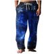 thumbnail image 2 of Pantalones largos para hombre, cintura elástica, transpirables, cómodos, suaves, informales, de playa, de poliéster., 2 of 5