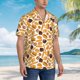thumbnail image 3 of Balery Coffee Bun Hot Dog Camisas hawaianas de manga corta para hombre, camisas playeras de corte holgado, camisas de vacaciones con botones,3X-Large, 3 of 7