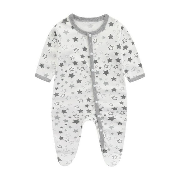 Weebloom Baby Loungewear, Print Jumpsuit Pjs Baby Girl Romper,0-3 Months