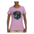 thumbnail image 2 of God Is My Judge Smokey Gray Skull Dark Pop Culture Womens Graphic T-Shirt, Light Pink, 3XL, 2 of 3