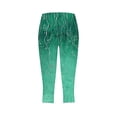 thumbnail image 4 of Womens Summer High Waisted Printing Capris Matching Slim Fitting Yoga Gym Pants, 4 of 8