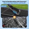thumbnail image 3 of FARI Cordless Electric Grill Brush - 3-Speed Rechargeable Cleaner with 180° Adjustable Head, Stainless Steel Scrubber, 90Min Runtime, IPX5 Waterproof for BBQ Grates, Griddles & Smokers, 3 of 7