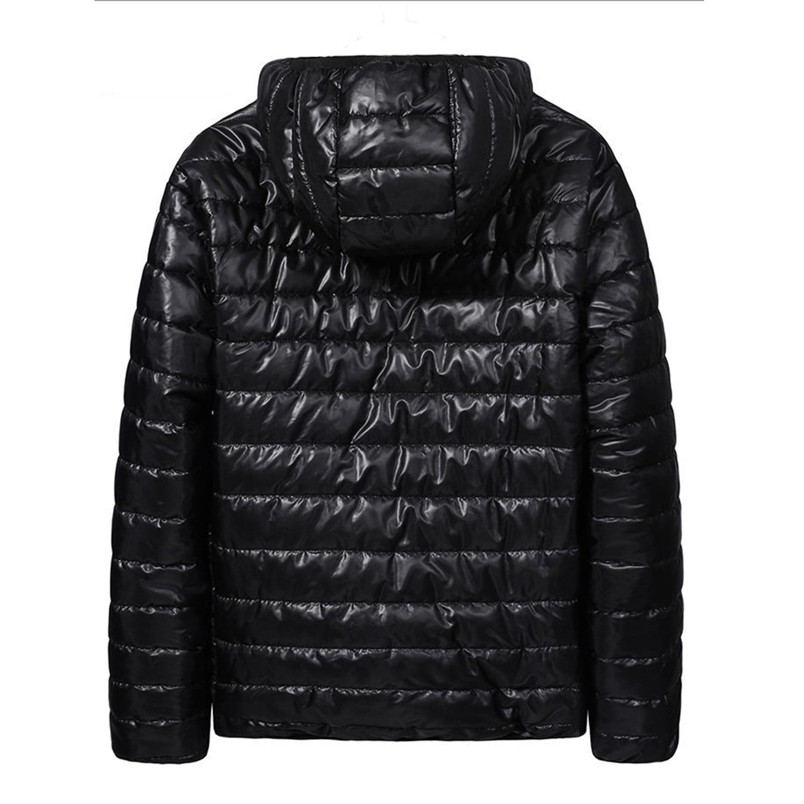 Christmas Clearance! AIEOTT Men's Lightweight Packable Hooded Puffer Jacket Insulated Winter Coat for Snow Ski Traveling