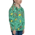 thumbnail image 3 of Kll Unisex Kids Boys Girls Hooded Pocket Pullover Hoodies-Funny Animals In Jungle, 3 of 9