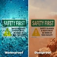 thumbnail image 6 of (2 Pack) Safety Glasses & Vests Must With Symbol OSHA Safety First Sign 24 Inch X 18 Inch Indoor / Outdoor Rust-Free Aluminum Metal Signs for Workplace, Workshop, and Construction Site, 6 of 8