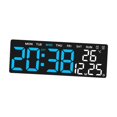 thumbnail image 2 of Reloj despertador digital Reloj digital LED Reloj de escritorio eléctrico doméstico Versátil para sala de estar Estante de escritorio Interior Al lado Concha blanca, 2 of 9