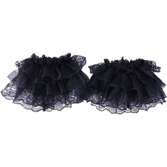 CoCoMangos Cute Ruffle Cuffs for Women Fashion Stretch Laced Leg Warmers Kawaii Socks Topper Cuff