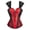 Red, variant on Corset Top with Straps Women Lace Zipper pu Bustier Gothic Lingerie Plus Size Basque Red 7XL