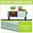 thumbnail image 5 of Galvanized Raised Garden Bed with Legs & Wheels, 37x14.6x31.6in, 400LB Capacity Elevated Planter Box for Garden, Backyard, Patio & Deck, Light Green, 5 of 9