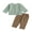 Green Dark Coffee, variant on Wassery Toddler Boys Fall Linen Outfits Solid Color Crew Neck Long Sleeve Button-Down Tops and Elastic Waist Long Pants 6M 12M 18M 24M 3T 4T Infant Baby 2Pcs Clothes Set
