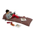 thumbnail image 3 of Grunge Floor Pillow Lounger Cover, Funky Geometric Ink Style Colorful Contemporary Abstract Design, Nap Mat Printed Fabric Case for 5 Pillows, 88" x 27", Dark Orange Magenta and Black, by Ambesonne, 3 of 5