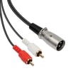 thumbnail image 1 of Meiriyfa Xlr a 2 Rca Phono Adaptador Xlr Macho 3 Pines A Doble Rca Macho Conector De Cable De Audio Estéreo (1,5 M), 1 of 1