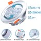 thumbnail image 2 of Hengda Set de 20 Focos Empotrables 7W Blanco Cálido LED Focos Orientables Iluminación de Techo Dontodent Kuyhfg Sin marca, 2 of 5