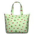thumbnail image 1 of Travel Tote Bag Featuring Fresh Watermelon Tropical Prints Large Capacity Weekender Bag Lightweight with Cute Summer Fruit Patterns Geometric Design, 1 of 5