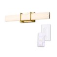 thumbnail image 1 of Globe Electric 24" Brass Dimmable Color Adjustable LED Integrated Modern Style Vanity Light with Dimmer Remote, 1 of 9