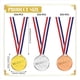 thumbnail image 3 of 300 Piezas de PláStico para NiñOs Medallas Medallas Plata Bronce Medallas para Fiestas, Juegos, Deportes, 3 of 7