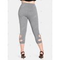 thumbnail image 3 of Leggings Capri de Diamantes de Imitación de Mariposa en Talla Extra Rosegal  Leggings de talla grande, 3 of 5